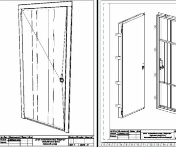 Чертеж Входные двери Гладиатор-І