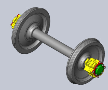 3D модель Колесная пара РУ1Ш