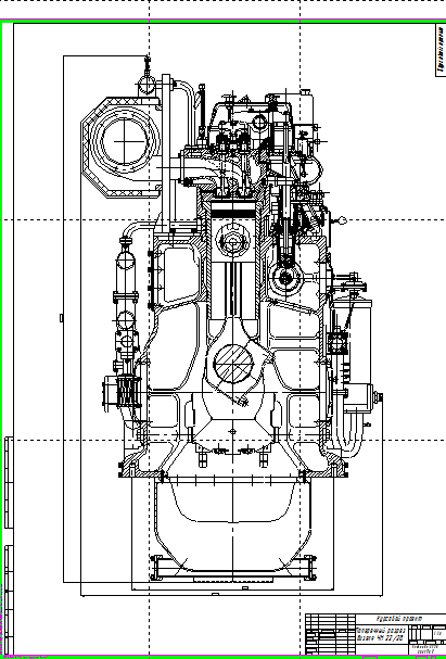 Чертеж Дизель 6ЧН 22/28