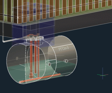 3D модель Резервуар горизонтальный стальной подземный (РГСп-3)