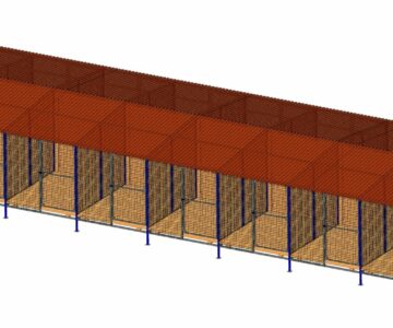 3D модель Собачий вольер для бродячих собак на 24 собаки