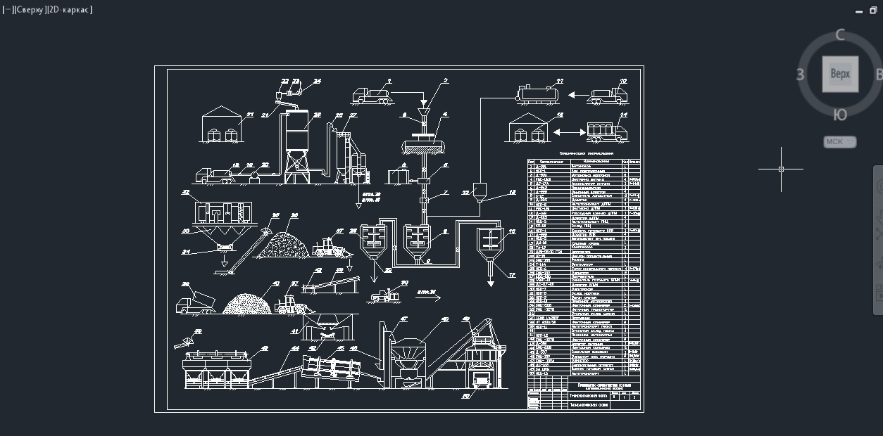 Чертеж Производство асфальтобетона