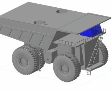 3D модель Водополивочная машина на базе карьерного самосвала CAT 785C