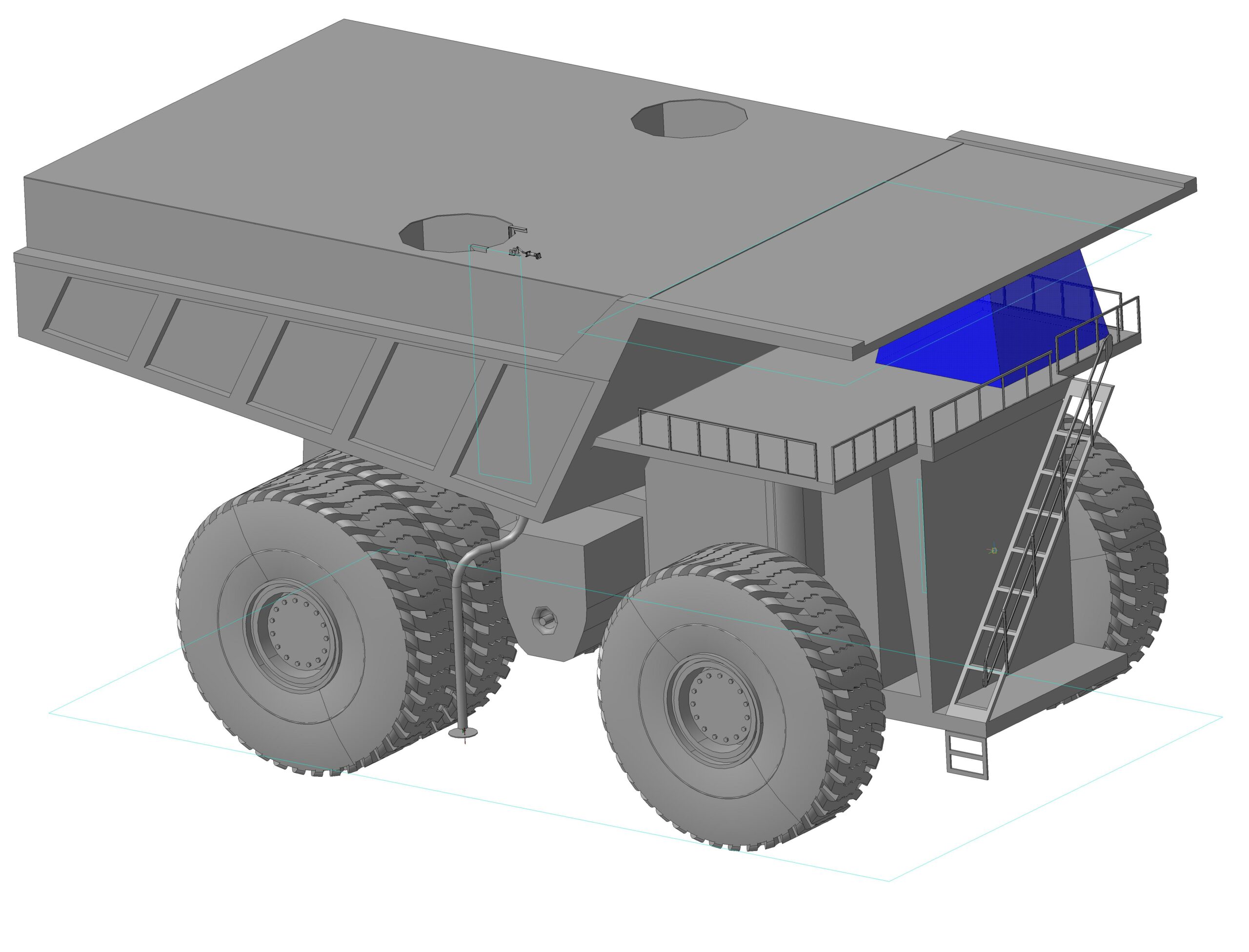 3D модель Водополивочная машина на базе карьерного самосвала CAT 785C