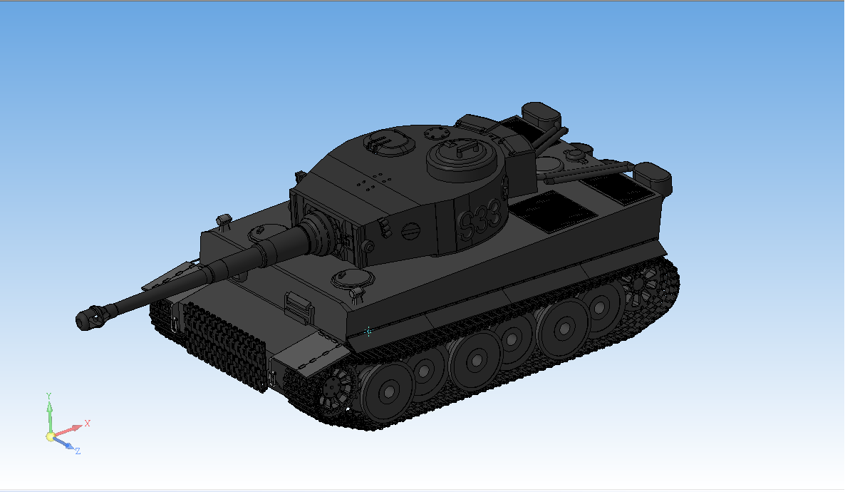 3D модель Panzerkampfwagen VI «Tiger I» Ausf E, «Тигр»