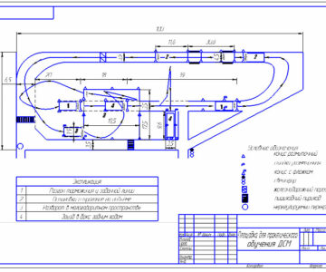 Чертеж Автодром для практического обучения ДСМ