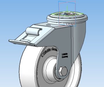 3D модель Ролик с тормозом LER-PPN 150R-FI