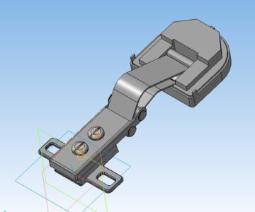 3D модель Петля мебельная для стекла