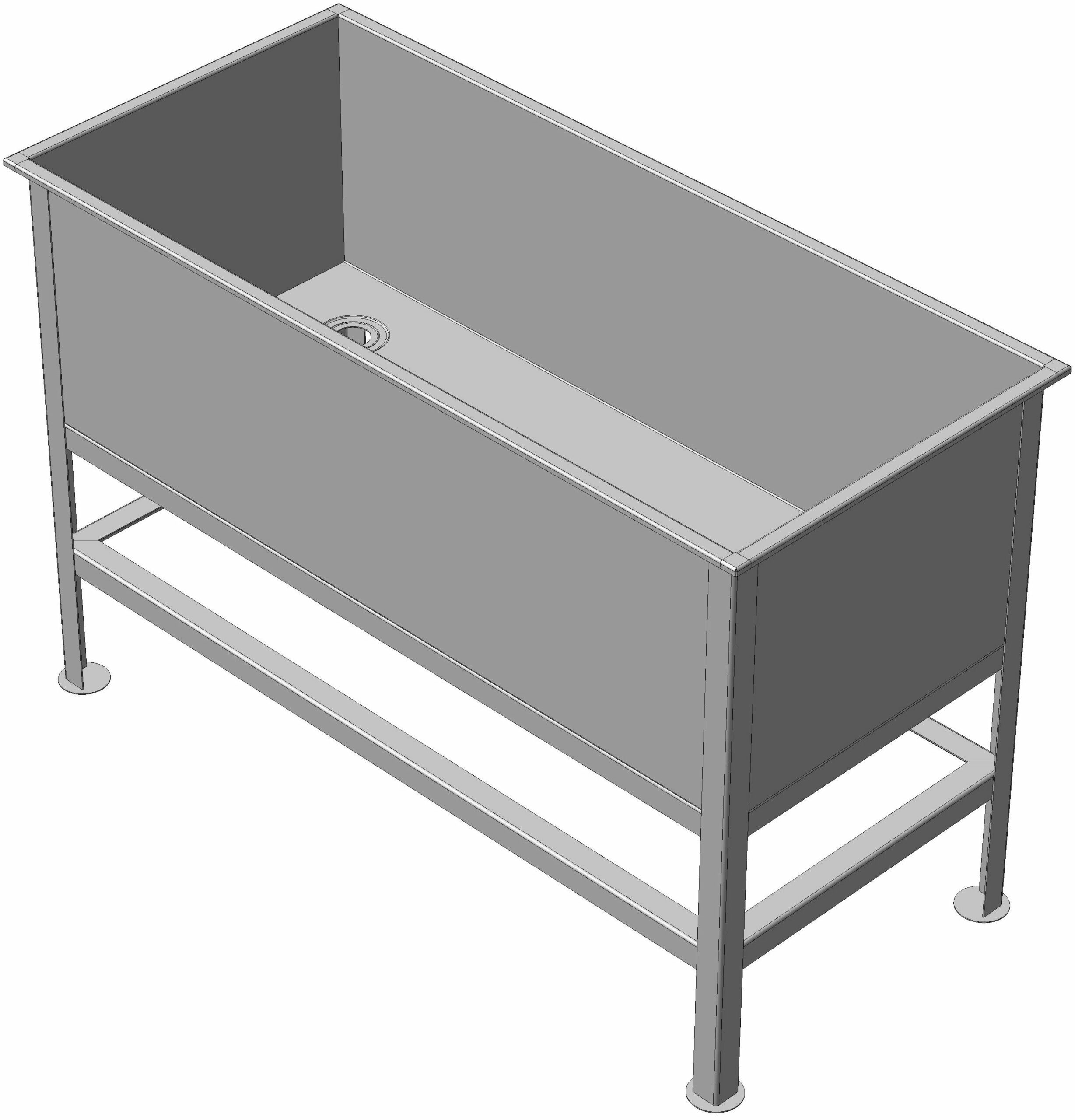 3D модель Ванна 1-секционная В.2 00-09