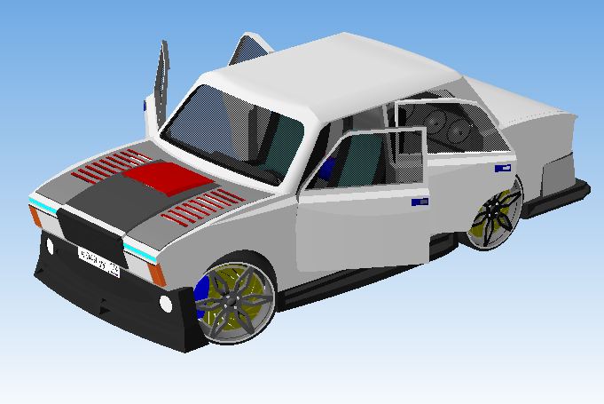 3D модель ВАЗ 2107 3D