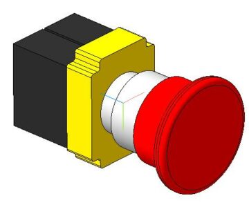 3D модель Кнопка стоповая