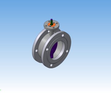 3D модель Заслонка поворотная Ду 110