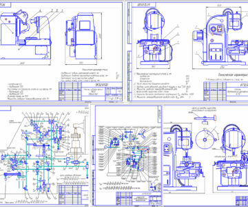 Чертеж Наладка зубофрезерного станка 5К32 и фрезерного станка 6Т12