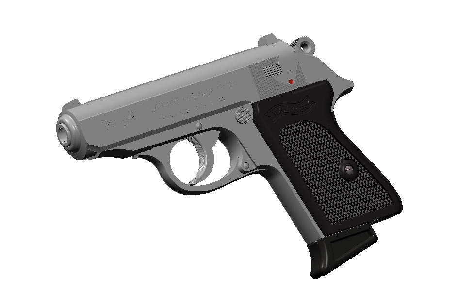 3D модель 3D Пистолет Walther PPK