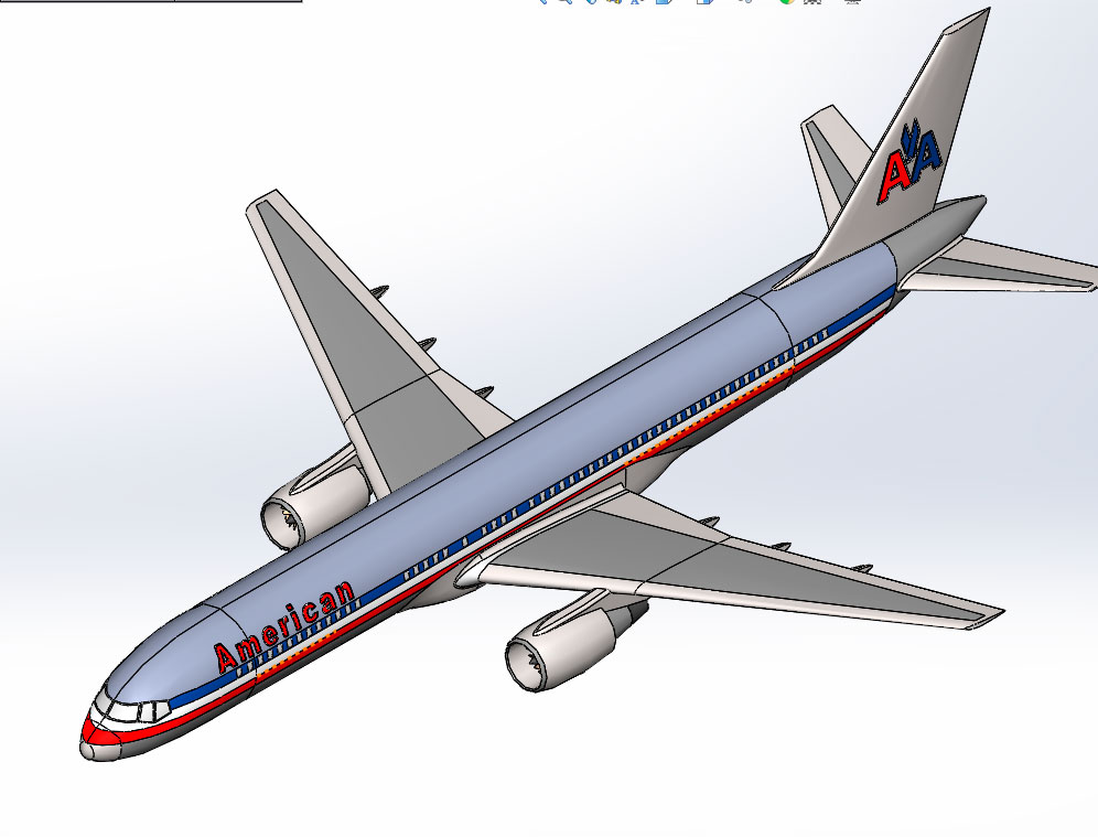 3D модель Самолет Boeing 757 в 3D