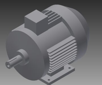 3D модель Электродвигатель АИР132S4 габаритная модель