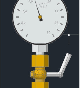 3D модель Манометр с краном