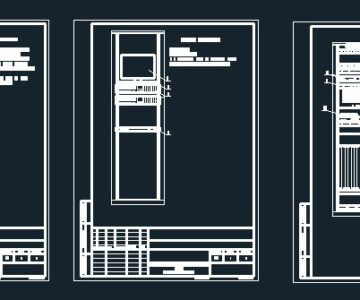 Чертеж Фасад телекомуникационных шкафов