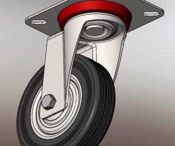 3D модель Колесо промышленное поворотное SC 100 3D