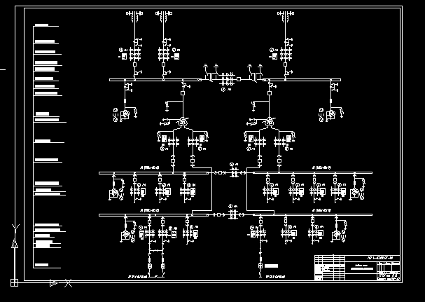 Чертеж Проектирование электрической части подстанции 35кВ и 6кВ