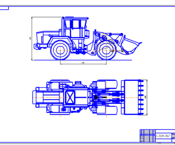 Чертеж Погрузчика фронтальний К-702М-ПК6Т