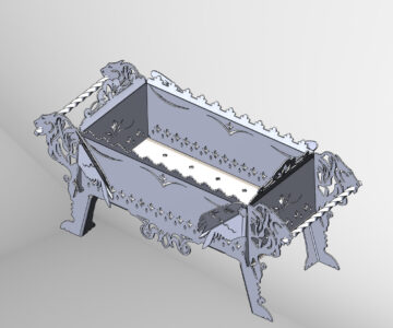 3D модель Мангал резной под ЧПУ "Пегас"