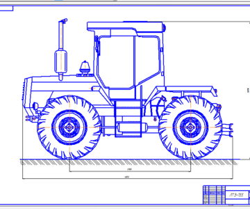 Чертеж Черетж тракторп ЛТЗ-155