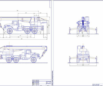 Чертеж Чертеж автокрана КС-3574