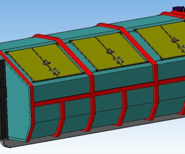 3D модель Бункер-накопитель для сбора ТБО объемом 9 куб, для мультилифта