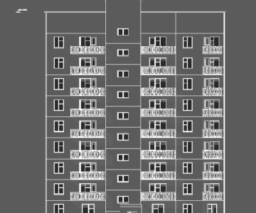 Чертеж Курсовая работа по архитектуре по теме: "Девятиэтажное жилое здание"