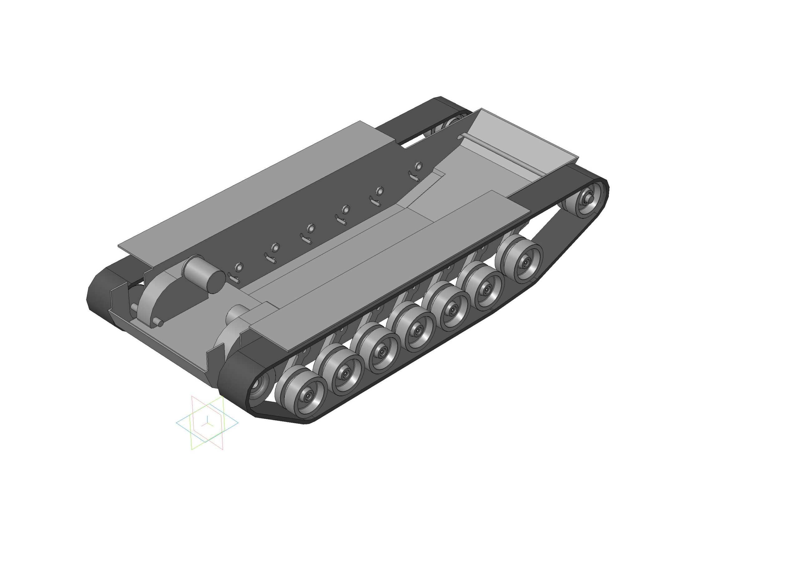 3D модель 3D Модель нижней части радиоуправляемого танка Abrams M1