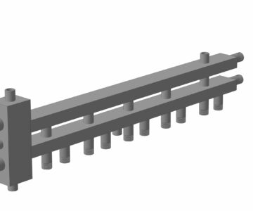 3D модель Гидравлический коллекор распределитель