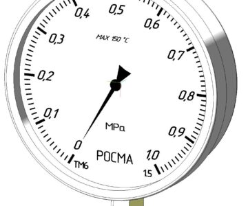 3D модель Манометр показывающий ТМ-621Р.00 (0-0,6 МПа); G1/2; 150 град.С; 1,5