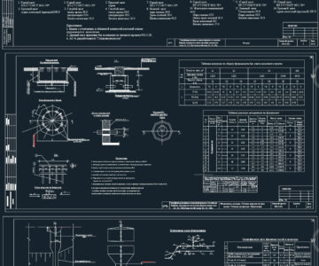 Чертеж Водонапорная башня Рожновского. Типовой проект 901-5-32с