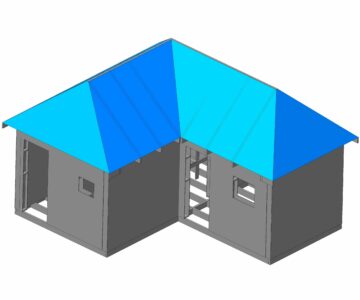 3D модель Мини проект щитовой бани