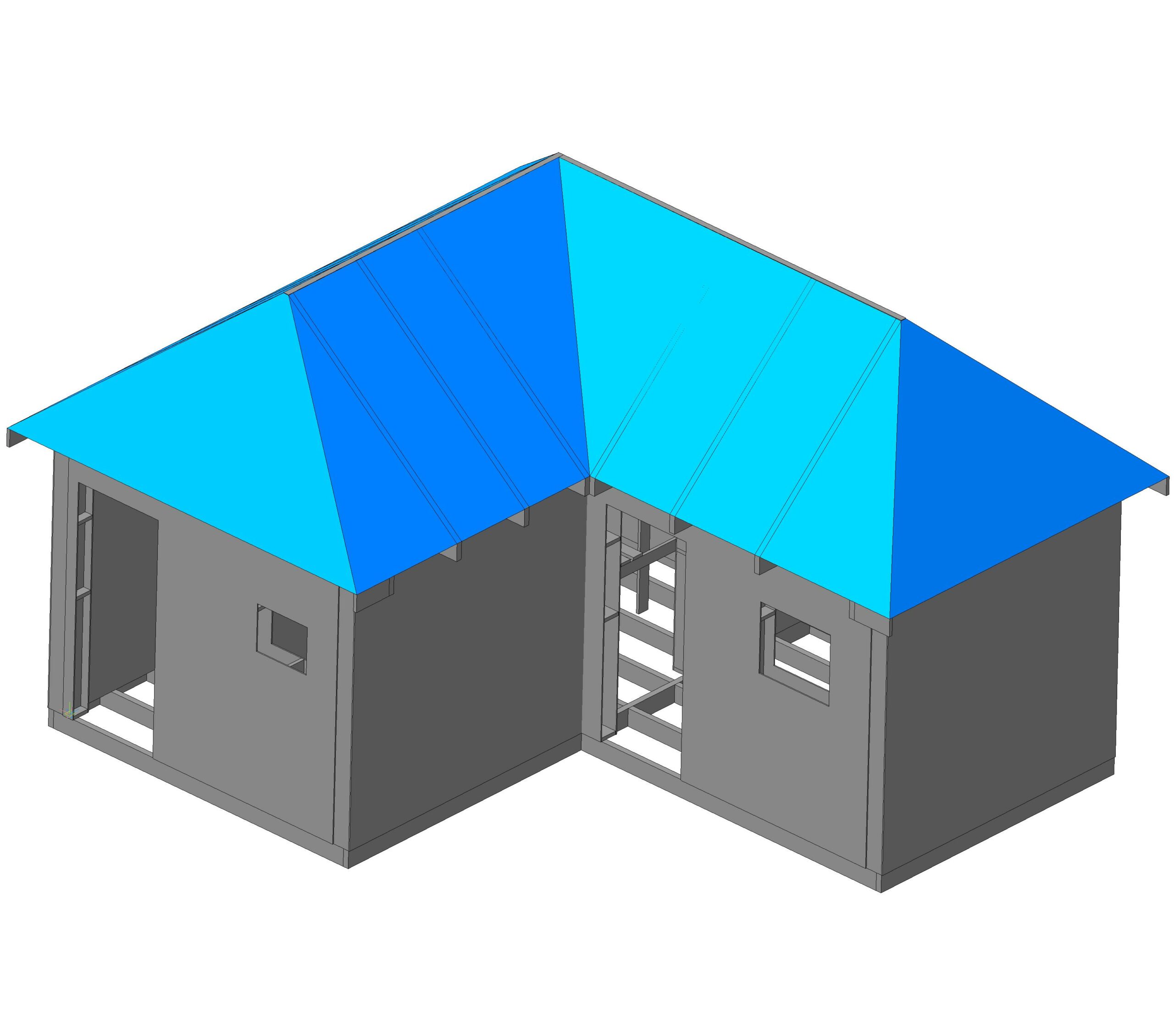 3D модель Мини проект щитовой бани