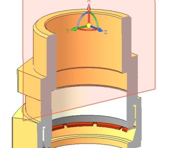 3D модель фитинг для гофротрубы ДУ 32