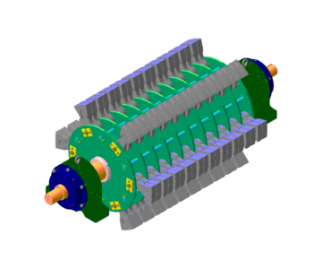 3D модель Ротор молотковой дробилки М-13-16 в сборе