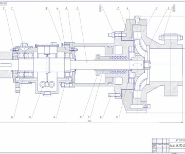 Чертеж Курсовой проект насоса НК 210-200