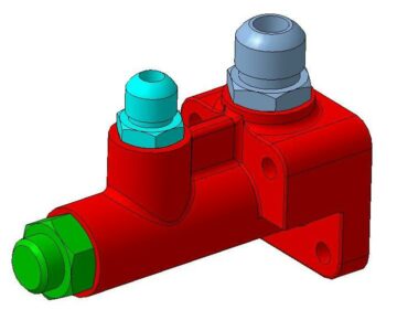 3D модель Клапан предохранительный пружинный  "Инженерная графика"