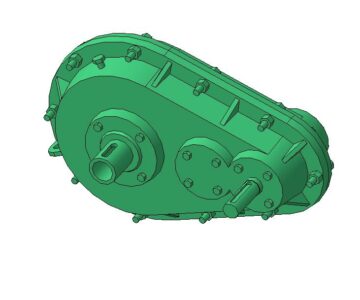 3D модель Редуктор Ц-1/15 - габаритная модель