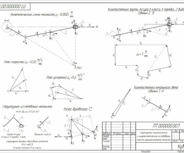 Чертеж Исследование кривошипно-шатунного механизма