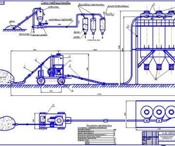 Чертеж Расчет пневмотранспортирующей установки