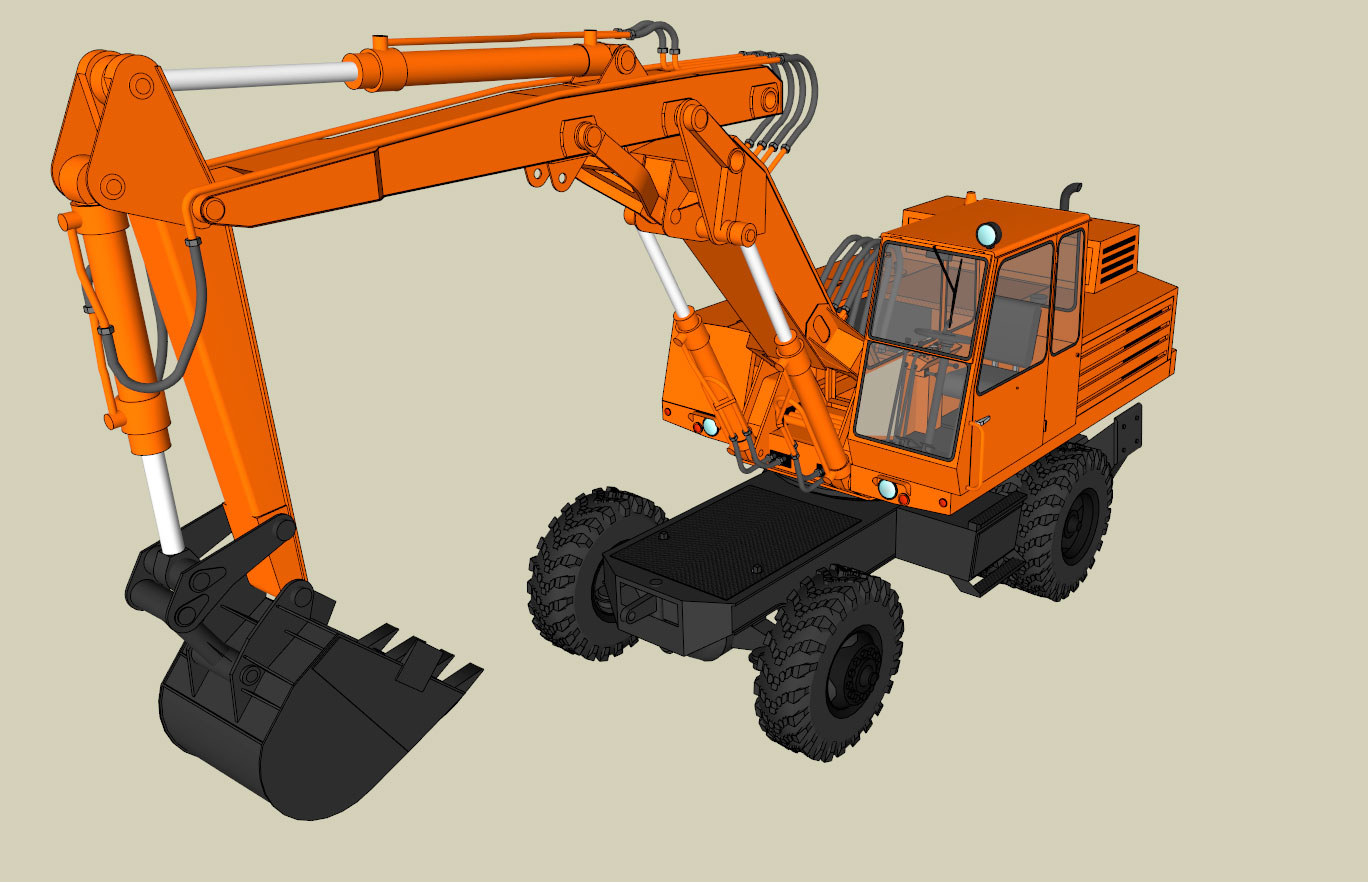 3D модель Экскаватор ЭО-3322А