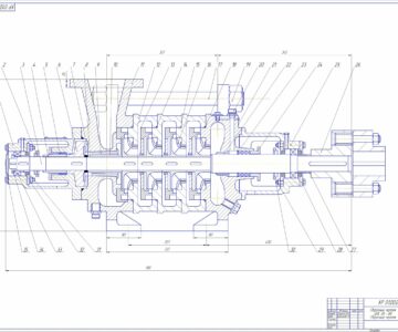 Чертеж Расчет основных параметров насоса ЦНС 38-88