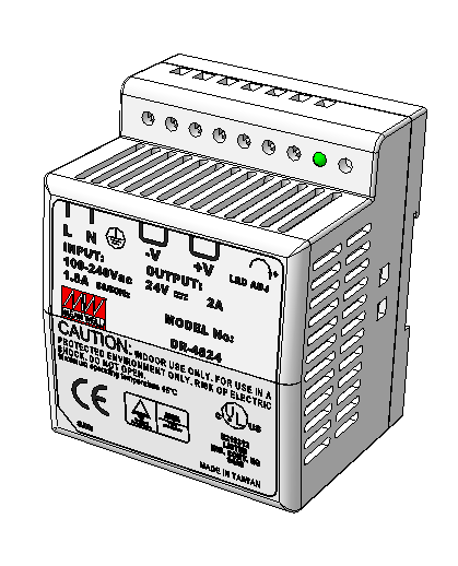 3D модель Блок питания Mean Well