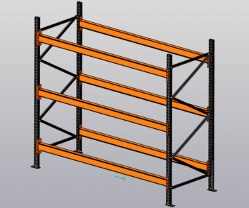 3D модель Стеллаж палетный 1050х2700х2500