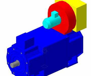 3D модель Электродвигатель 4ПФ180