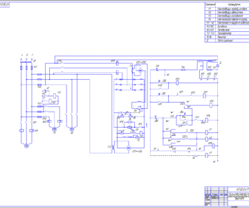 Чертеж Электрооборудование круглошлифовального станка 3М151