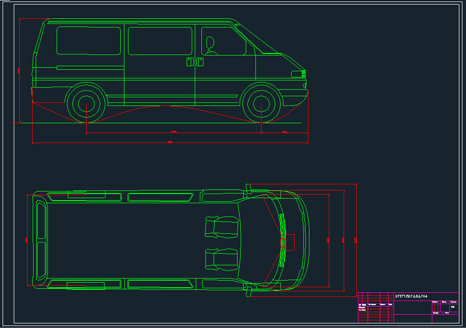 Чертеж Чертеж Volkswagen Transporter T4